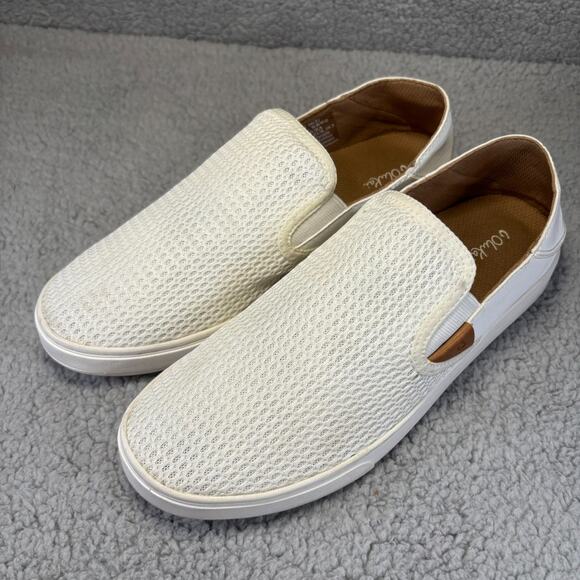 OLUKAI Pehuea Shoes Womens 9.5 Slip On Comfort Sneakers 20271-WBWB Minimalist - Picture 3 of 12
